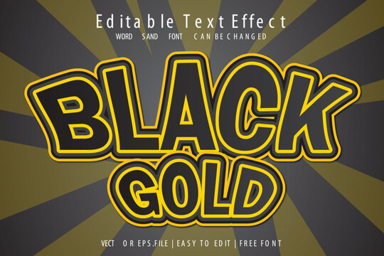 Free vector Black Gold text effect