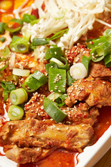 Spicy Back Rib Stew, Korean Cuisine