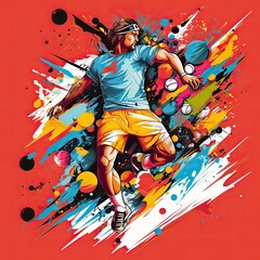 Sports Clip Art or T-Shirt Design illustration