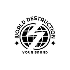 The classic world destruction style vector design for shirt design was perfectly suited to the clothing business