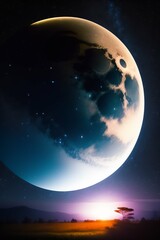 earth and moon