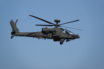 Fototapeta na wymiar ah-64 apache helicopter in flight