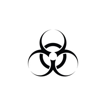Biohazard symbol,sign of biological threat alert.vector illustration