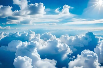 Naklejka na ściany i meble clouds in the sky generated by AI tool