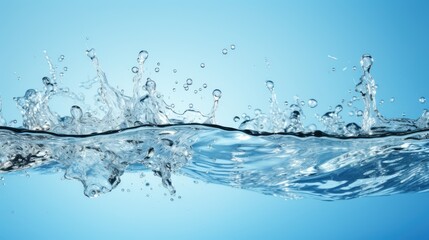 Water splashing with bubbles. Generative AI