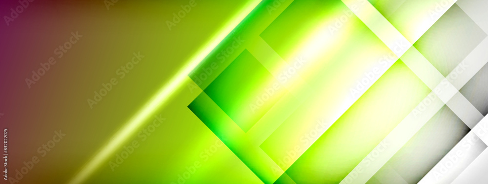 Aufkleber Light and shadow squares and lines abstract background