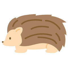 Autumn illustration of hedgehog for animal decoration, forest, pet, vet, cartoon character, comic, mascot, cute patches, shirt print, art toy, kid doll, standee, fall season, sticker, icon, camping