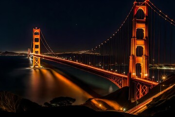 Obraz premium golden gate bridge Created using generative AI tools