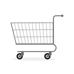 Vector shopping cart trolley icon simple vector sign trendy symbol for design websites