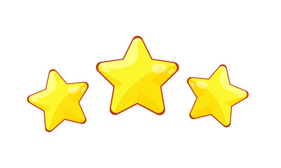 Vector three stars customer product rating review