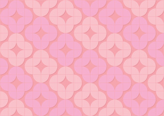 seamless pattern background with pink flowers