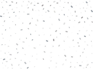 Sparkle Rectangular Silver Confetti