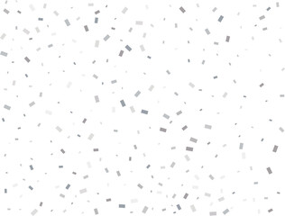 Sparkle Rectangular Silver Confetti