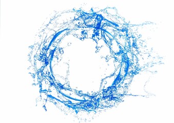 抽象的な青い水の渦