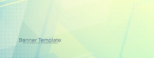 Decorative geometric style modern business banner template