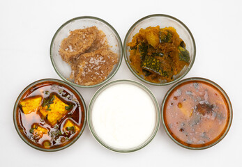 Indian home made food thali on the occasion of festival