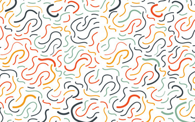 Abstract aesthetic shapes swirl pattern design illustration banner bright red blue yellow green rainbow colour isolated background large texture pattern wallpaper cover profile photo