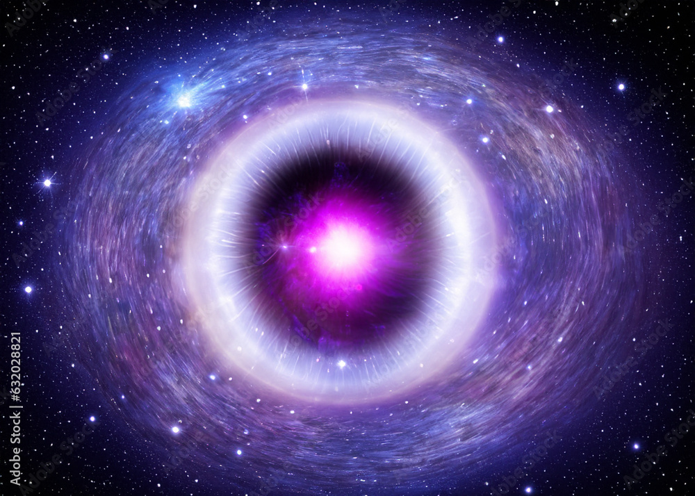 Wall mural abstract illustration of galaxy nebula meditation and space concept created with generative ai techn
