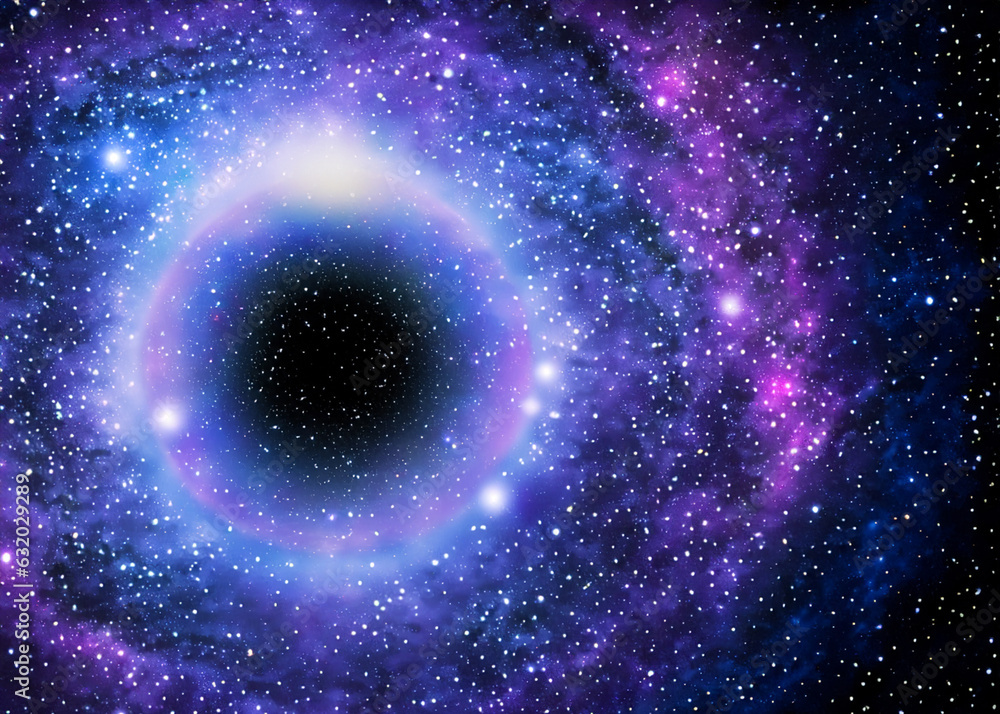 Wall mural abstract illustration of galaxy nebula meditation and space concept created with generative ai techn