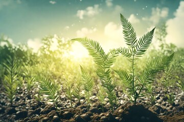 green grass and sun  
Created using generative AI tools