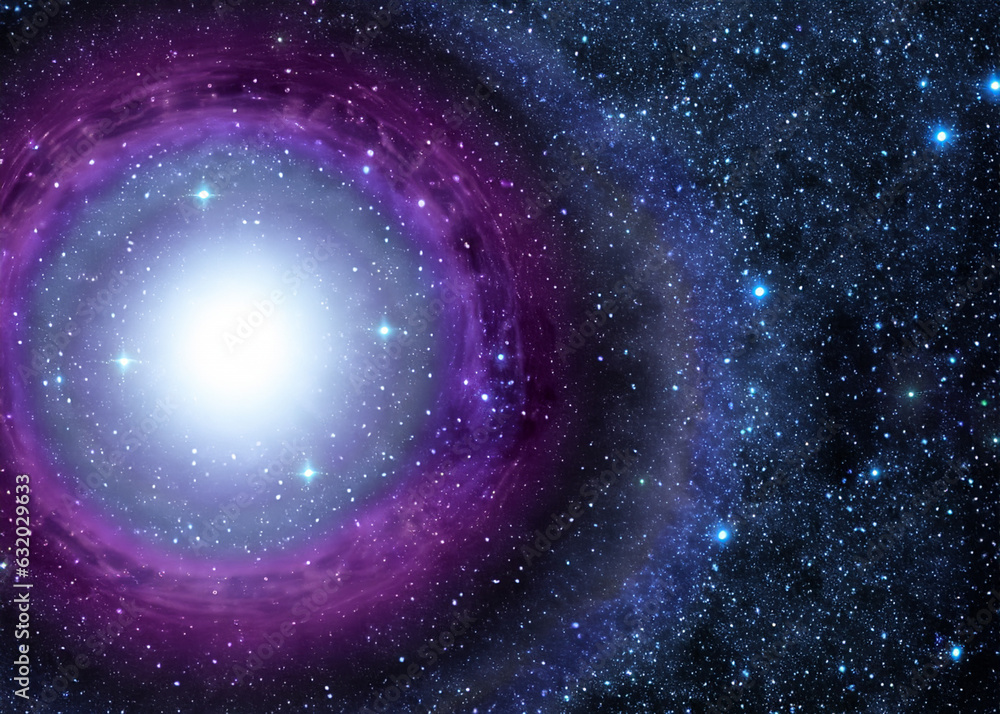 Wall mural abstract illustration of galaxy nebula meditation and space concept created with generative ai techn