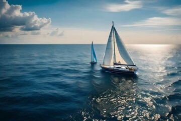 Fototapeta premium sailing boat on the sea