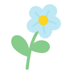 Drawing of pastel flower for spring and summer season element, nature and garden decoration, forest, floral tattoo, flower sticker, cute girl logo, social media post, fabric print, fashion, accessory