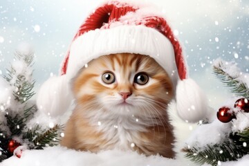  cat in santa hat