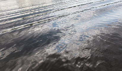 Expanse of water with waves as an abstract background.