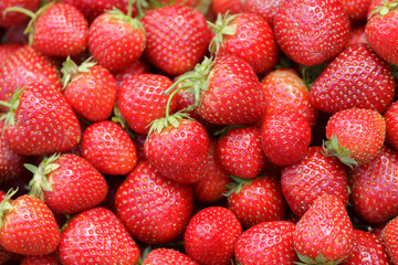 fresh strawberries as background