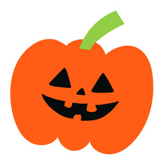 Illustration of Halloween pumpkin png for scary cartoon, spooky character, comic, mascot, Halloween costume, sticker, trick or treat event, cute patches, shirt print, children, plush toy, doll, vegan