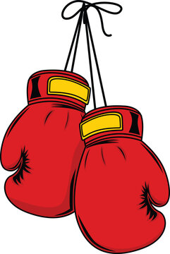 red boxing gloves hanging clip art preview