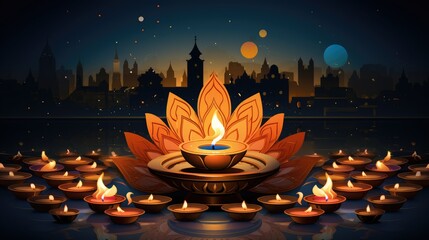 Diwali banner background 