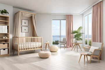 modern living room for baby generated by AI tool                               
