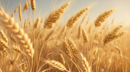 Collaboration of wind and wheat with mesmerizing symphony illustration. Generative AI.