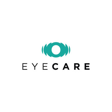 Eye care logo icon vector.