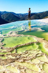 Hierve el Agua, thermal spring in the Central Valleys of Oaxaca, Mexico.
