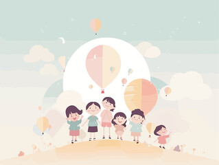 Children are playing happily on Children's Day