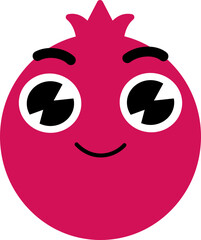 Pomegranate Face Smile