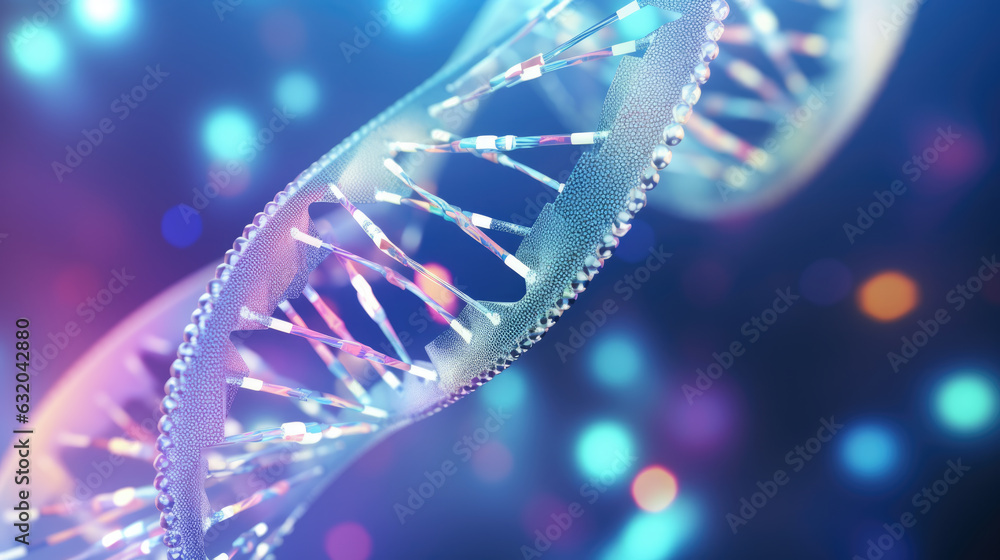 Poster structure of dna. created with generative ai technology.