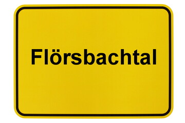 Illustration eines Ortsschildes der Gemeinde Flörsbachtal in Hessen