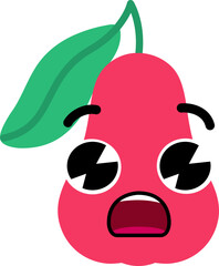 Naklejka premium Rose Apple Face Over Wow
