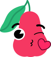 Rose Apple Face Wink Kiss