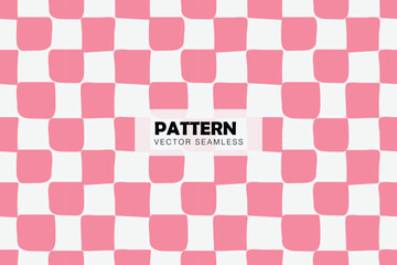 Checkered pink and white square shapes seamless repeat cute pattern