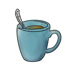 The coffee drawing style for food or drink content