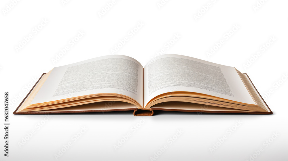 Aufkleber open book isolated on white background. created with generative ai technology.