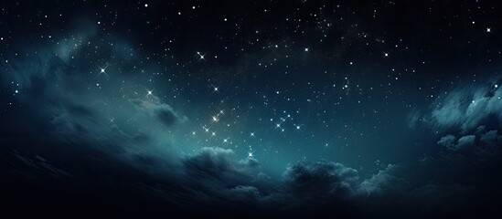 Fototapeta na wymiar Real Night Sky Stars. A natural cosmic scene with a dark black background.