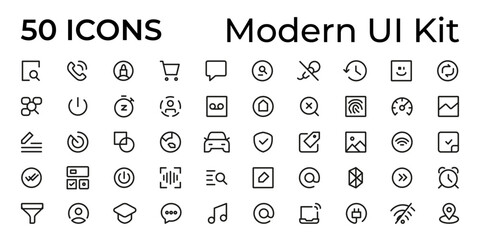 Mega set of ui ux icons, user interface icon set collection