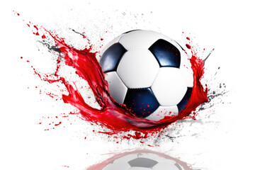 Dynamic Football Sport on a Pure White Canvas