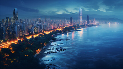 Mumbai city Beautiful Panorama view - obrazy, fototapety, plakaty